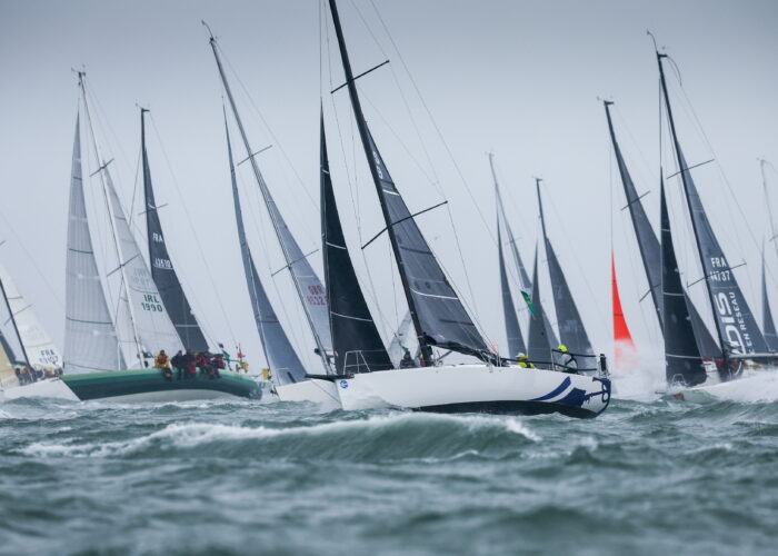 Heavy weather start to the Rolex Fastnet Race 2023. Image: RORC/Paul Wyeth