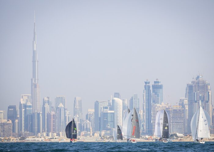 The Dubai skyline provided a magnificent backdrop for the IRC Middle East Championship